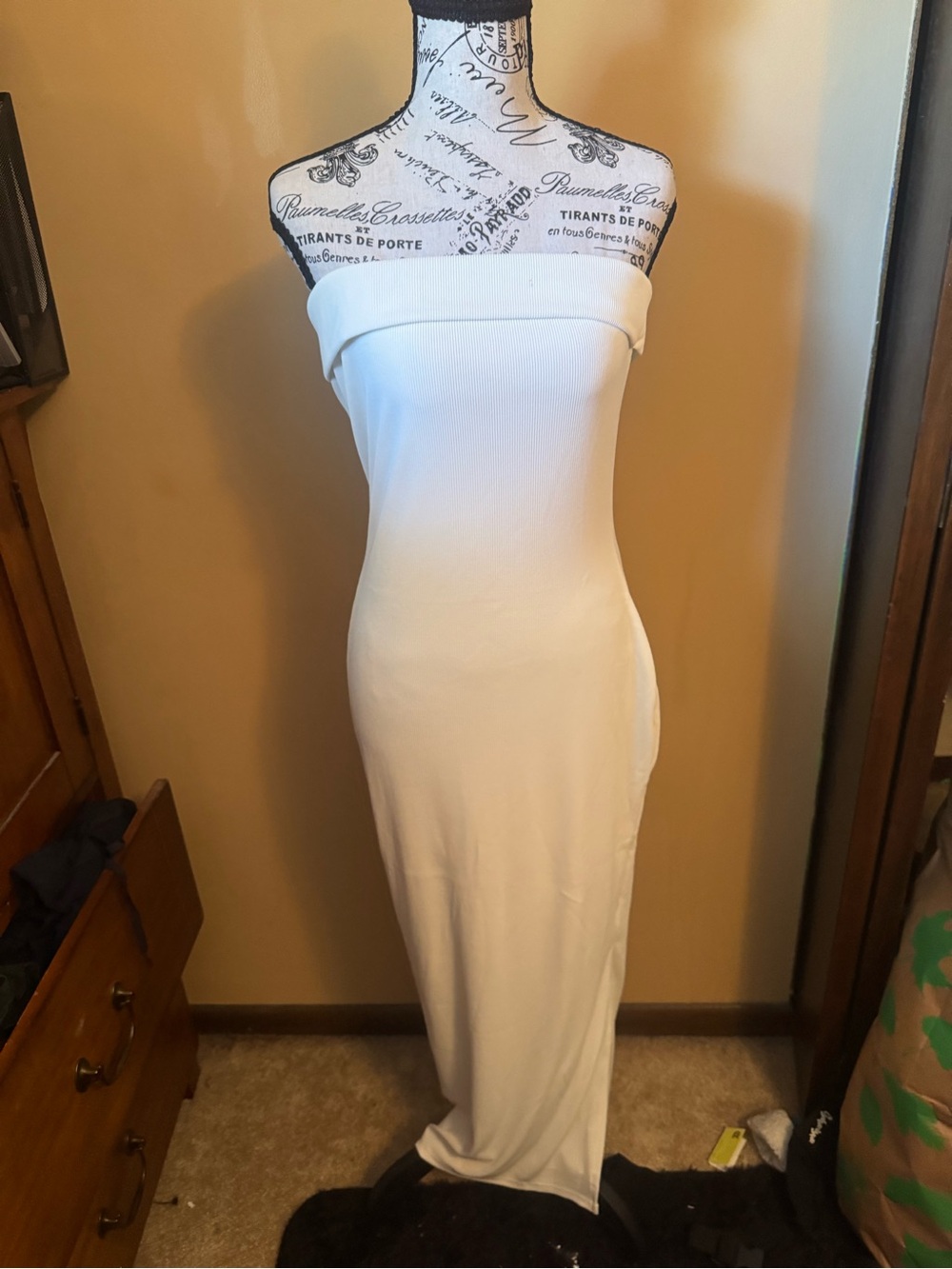 Off-Shoulder White Maxi Dress